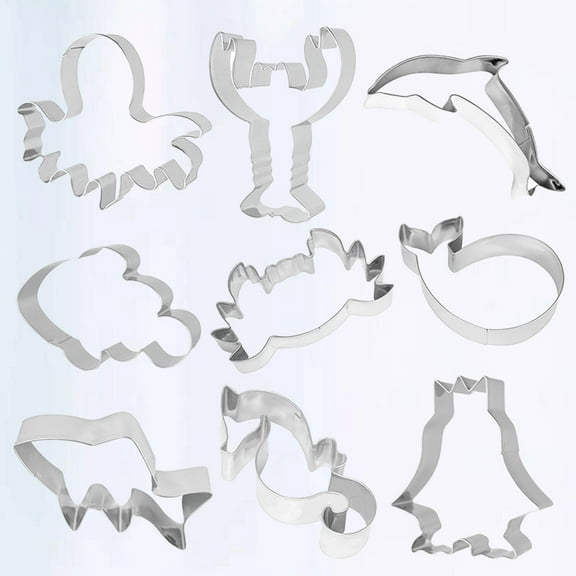 AURARMLET 9-Piece Biscuit and Cookie Baking Mold Set Non-Stick Kitchen Bakeware Tools