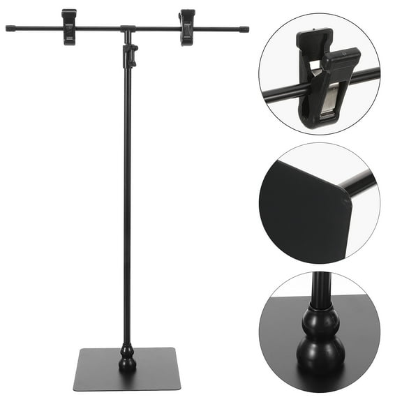 AURARMLET Black Retractable Poster Stand Adjustable for Business Advertising Displays