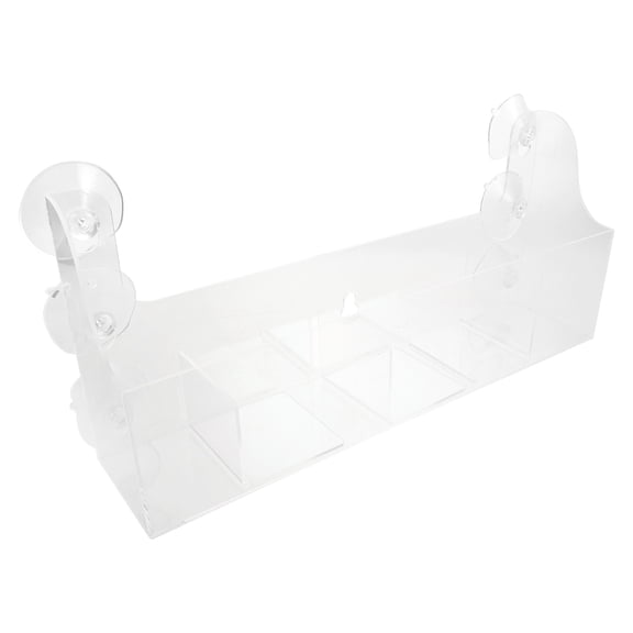 AURARMLET Adjustable Clear Acrylic Refrigerator Sauce Rack with Suction Cups for Home Fridge Door Organization