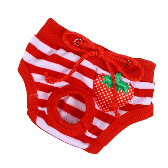 AURARMLET Adjustable Dog Briefs with Lace Design, Red, 1 Set - Comfortable and Washable Pet Hygiene