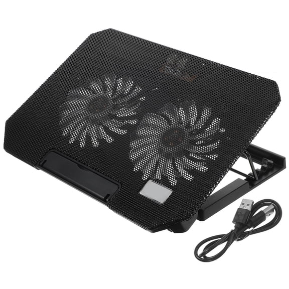 AURARMLET Compact Black Laptop Cooling Mat with Multi Functional Fan Control and USB Port