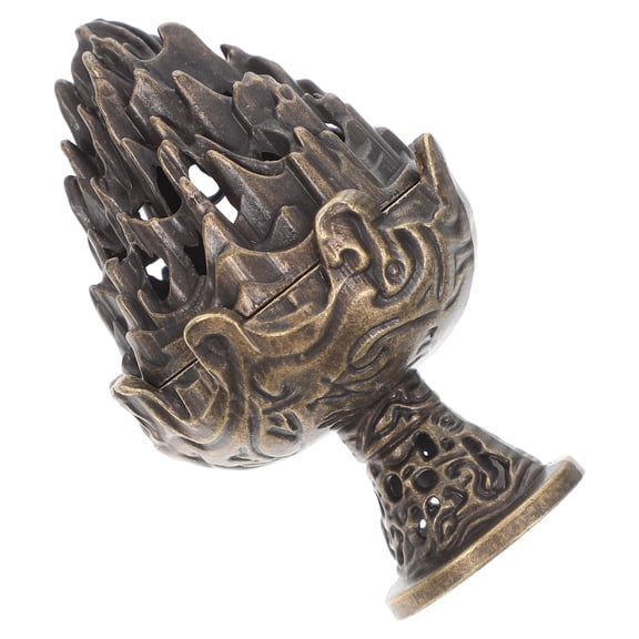 AURARMLET Vintage Metal Mountain-Shaped Incense Burner with Stick and Cone Holder for Home Decor and Relaxation