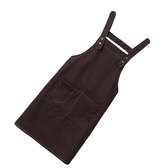 AURARMLET Waterproof Cooking Apron Coffee Cotton Canvas for Kitchen and Restaurant Use
