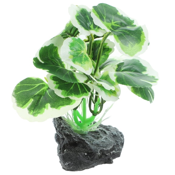 AURARMLET Aquarium Artificial Plant 1 Set Green Plastic for Fish Habitat Improvement