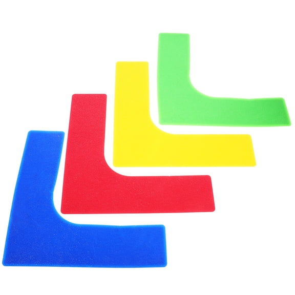 AURARMLET Assorted Color Right Angle Floor Markers 4Pcs Non Slip Sports Training Equipment For Athletes Drills