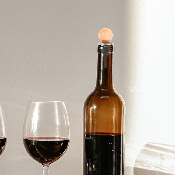 AURARMLET Assorted Color Stainless Steel Wine Stoppers Food Grade Silicone Plugs for Wine Bottle Use 3PCS 2.4