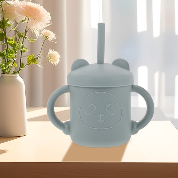 AURARMLET Spillproof Silicone Training Cup for Toddlers with Easy Grip Handles