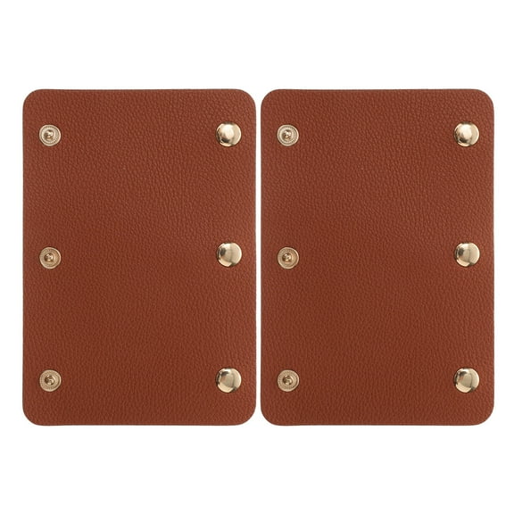 AURARMLET 2-Pack Brown PU Bag Handle Wraps for Travel, Protective Covers, 13 x 9 x 0.2 Inches
