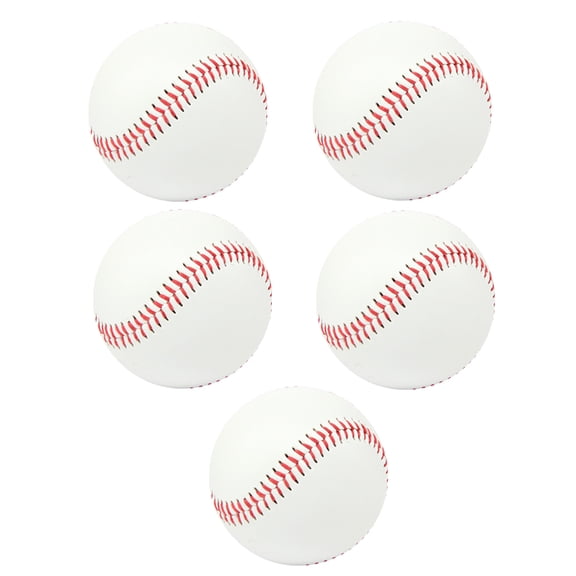 AURARMLET Baseball Practice Baseballs White 5 Pcs Reduced Impact for Beginners