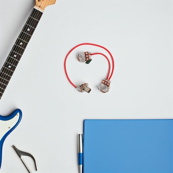 AURARMLET Electric Guitar Wiring Kit with Metal Jack and High Potentiometer for Precise Tone