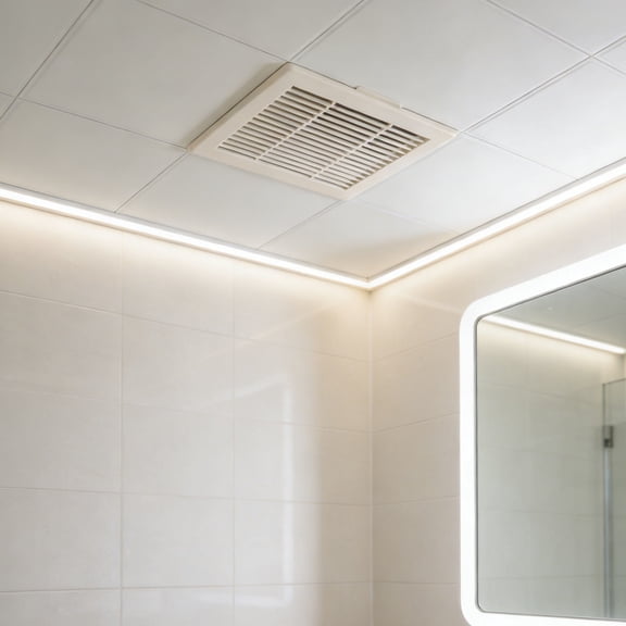 AURARMLET White Bathroom Ceiling Exhaust Fan Cover Replacement with Universal Compatibility and Improved Airflow Performance
