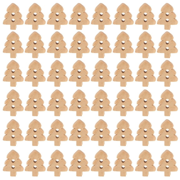 AURARMLET Button Decoration Painting Beige Wood 100Pcs for Clothing Accessories