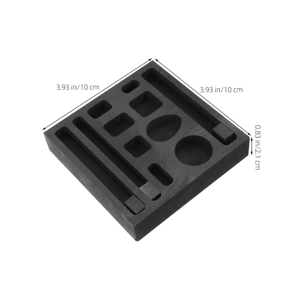 AURARMLET Black Graphite Ingot Mold 11 Hole Design Durable for Plated Silver Melting and Jewelry Casting