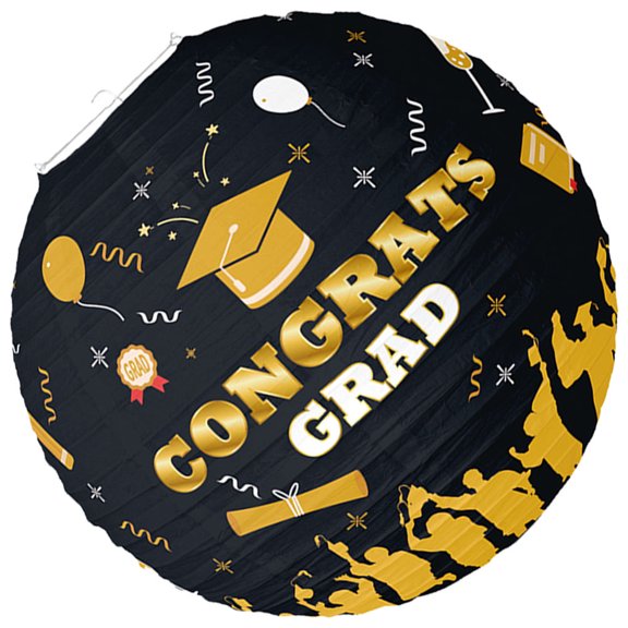 AURARMLET Black Paper Lanterns for Graduation Party Decoration Hanging Grad Party Decor