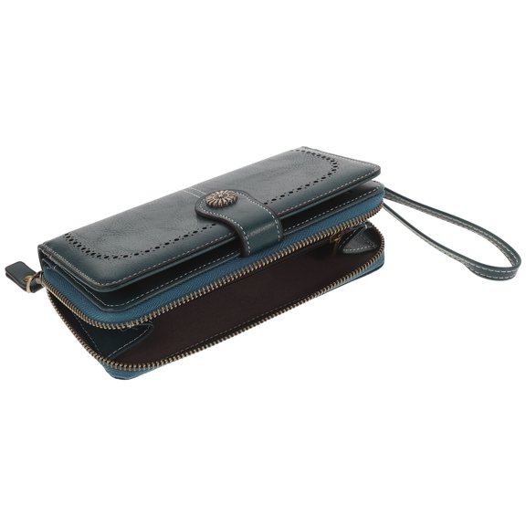 AURARMLET Wax Ladies Wristlet Wallet with Zipper Closure Stylish Purse for Everyday Use