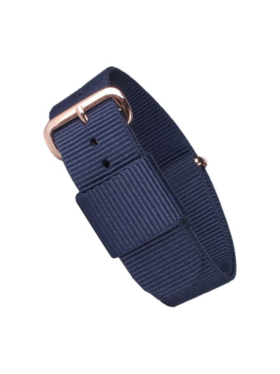 Blue Woven Nylon Watch Strap, Easy Install, Perfect Fit for Any Occasion