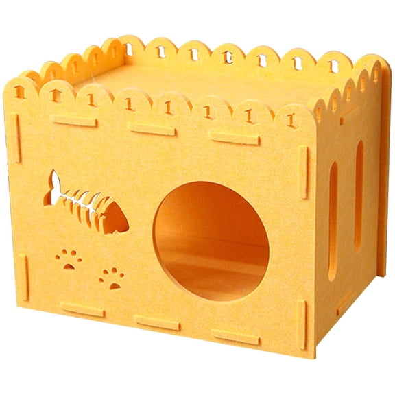 AURARMLET Wear Resistant Felt Cat Scratch House with Breathable Bed Detachable Design Ideal for Indoor Pets