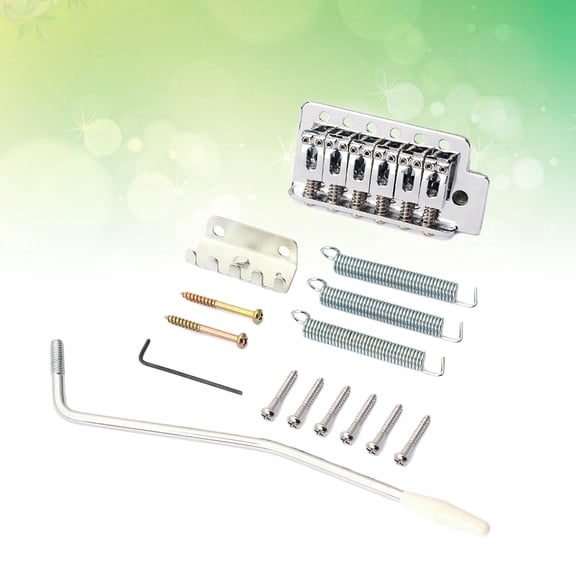 AURARMLET Guitar Bridge Saddle GA202 Metal Silver 1 Set for Musicians and Electric Guitars