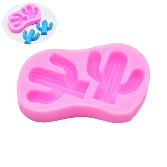 AURARMLET Cactus Shape Silicone Mold 1Pack Non- Flexible Easy to for DIY Handmade Crafting Home Bakers