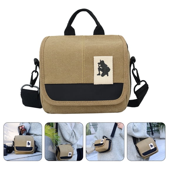 AURARMLET Camera Sling Bag Khaki Canvas 1Pack for Photography Equipment