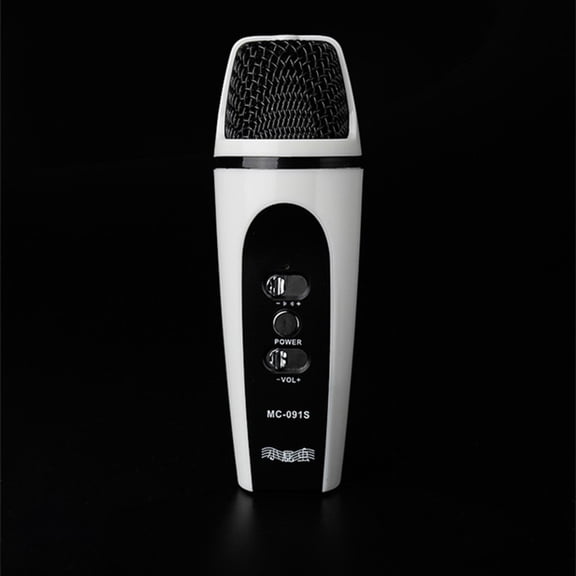 AURARMLET Capacitive Recording Microphone White for Singing with Synchronization Monitor and Pa Speaker Support