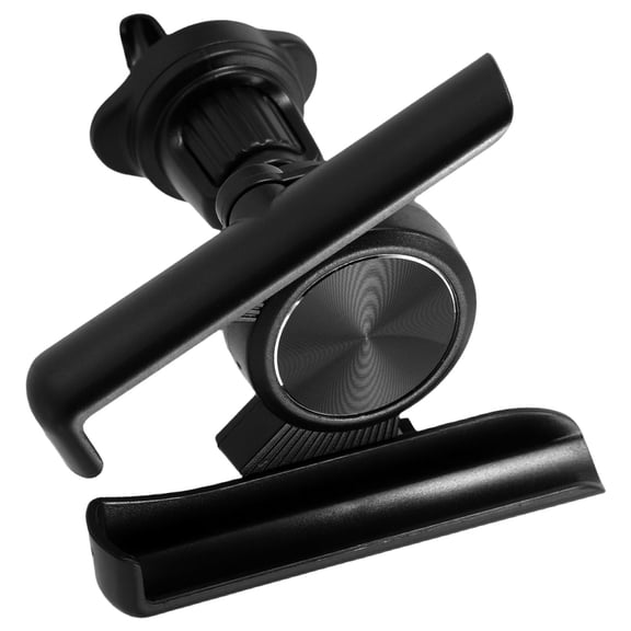 AURARMLET Car Phone Mount with Wallet Holder, Black Plastic, 1 Piece - Sleek Design for Secure Smartphone Navigation