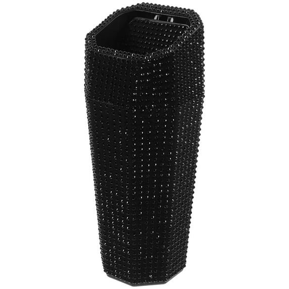 BELOMI Car Foldable Trash Can, Bling Rhinestone Crystal Auto Hanging Waterproof Leakproof Garbage Bin, Vehicle Waste Basket Dustbin, Multipurpose Car Organizer Accessories For SUV Truck RV (Pink