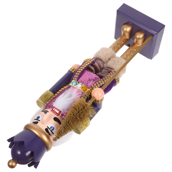 AURARMLET Christmas Nutcracker in Purple with Lights and Music