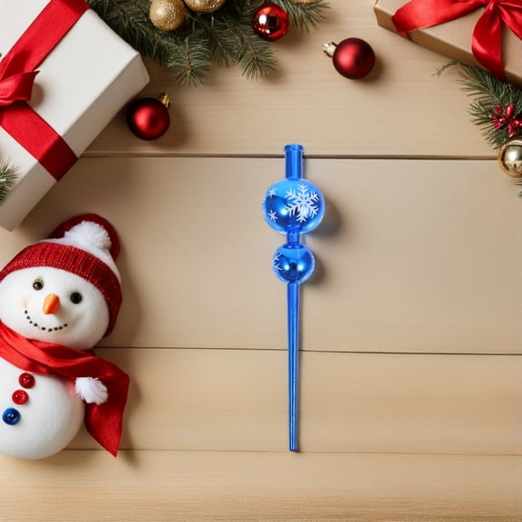 AURARMLET Christmas Tree Hangings Gourd Shaped Tree Topper Blue for Festive Atmosphere 1Pack