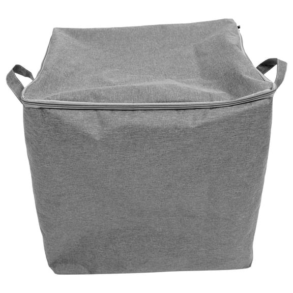 AURARMLET Large Capacity Clothes Storage Bag with Handles Cotton Cloth Grey for Bedroom Organization