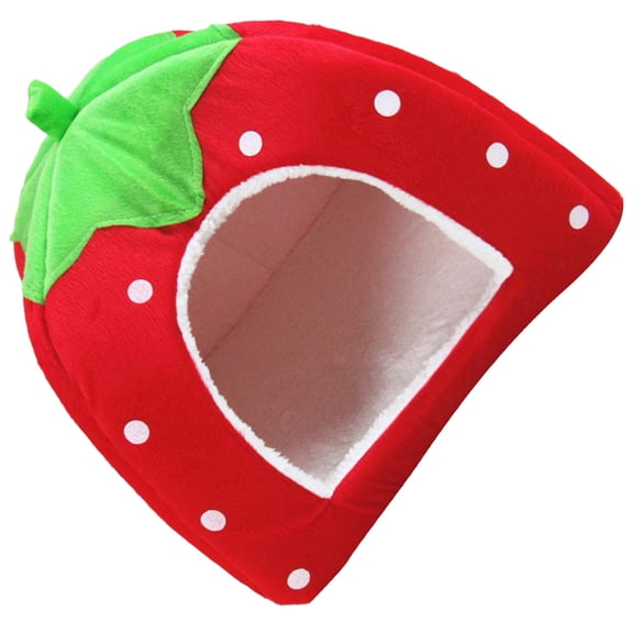 AURARMLET Comfortable Red Bunny Hideout Small Animal Sleeping Bed with Scratch Resistant Material