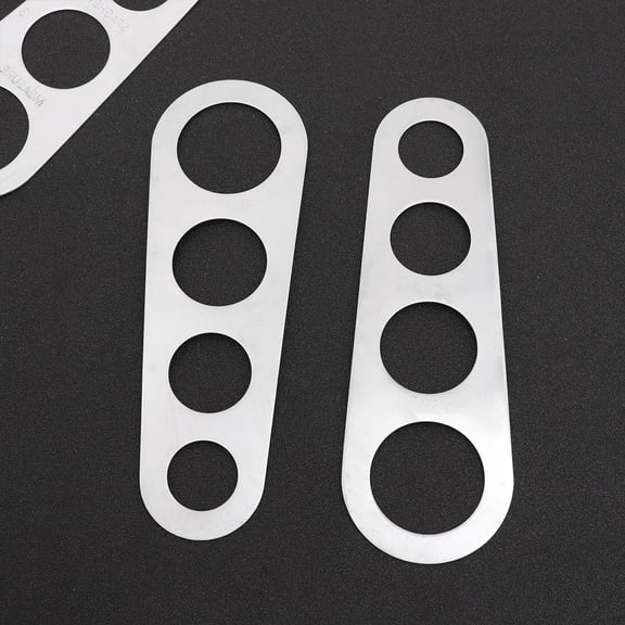 AURARMLET Pasta Measuring Tool Noodle Measuring Ruler Stainless Steel 3PCS 7.1x2.4x0.1in