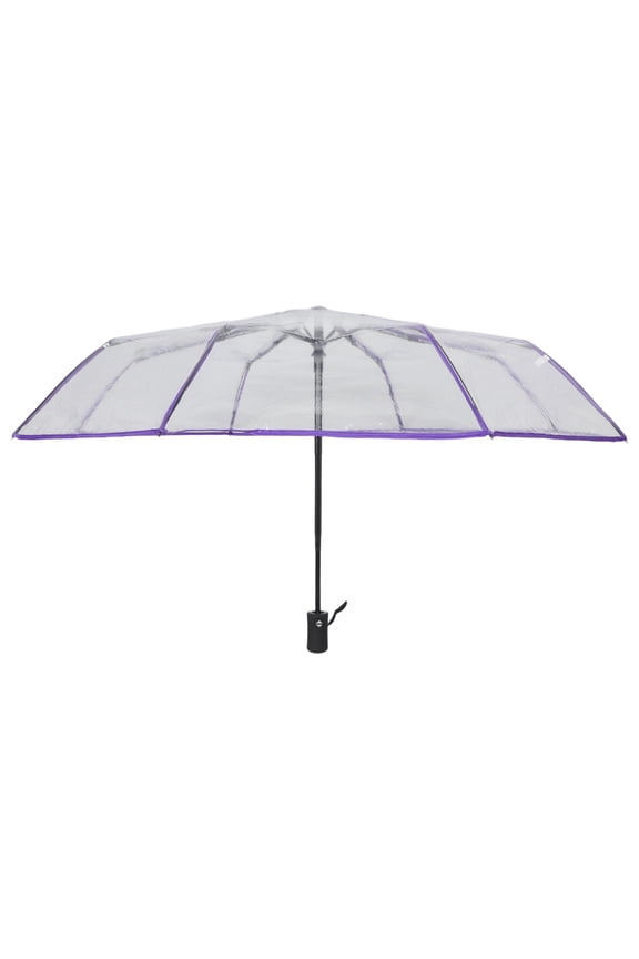 Compact Travel Umbrella with Transparent Canopy, Lightweight Rain for Couples, Windproof and Portable Design
