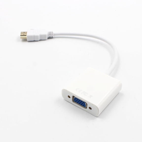 AURARMLET Computer Video Adapter with Usb Power Supply for Laptop Monitor Connection White 1Pack