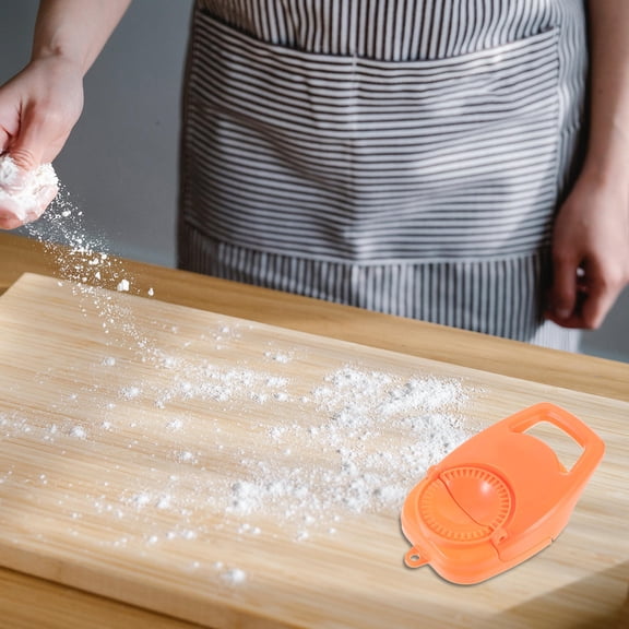 AURARMLET Convenient Handheld Dumpling Maker with PP Material for Kitchen Use Orange Color Great for Home and Restaurant 2in1