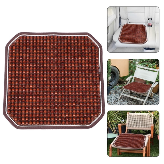 AURARMLET Ergonomic Cooling Office Seat Cushion Wood Beads for Car Sofa Chair Breathable Pad
