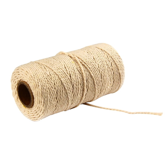 AURARMLET 2Pcs Cotton Weaving Rope Beige Bundle Wrapping Rope for Handmade Decoration and Crafts
