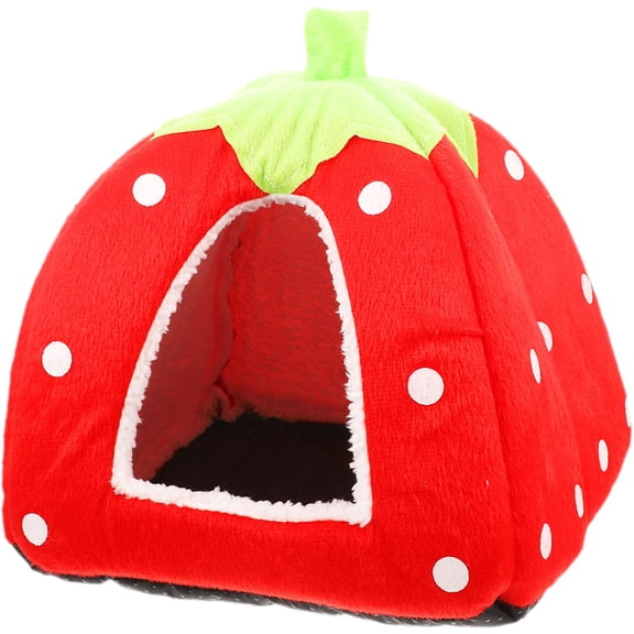 AURARMLET Red Decorative Hamster House Tent Cozy Small Pet Hideout for Rest and Relaxation