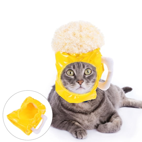 AURARMLET Adorable Assorted Color Plush Pet Cap for Dogs and Cats Creative Beer Cup Design for Pet Use