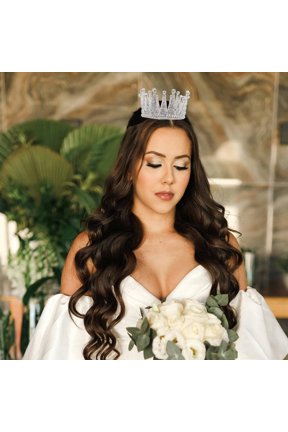 Crystal Rhinestone Bridal Crown Sophisticated Accessory for Party