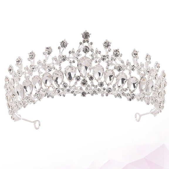 AURARMLET Wedding Headdress White Bride Crown Stylish and Distinctive for Decor