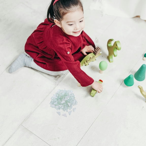 AURARMLET White Crystal Ceramic Triangle Tiles for Arts, Crafts, Projects and Creative Design Supplies