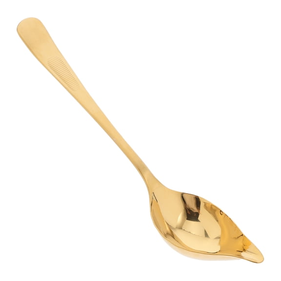 AURARMLET Culinary Plating Decorating Culinary Saucier Spoon Elegant Stainless Steel Dipping Kitchen Utensil 1Pack