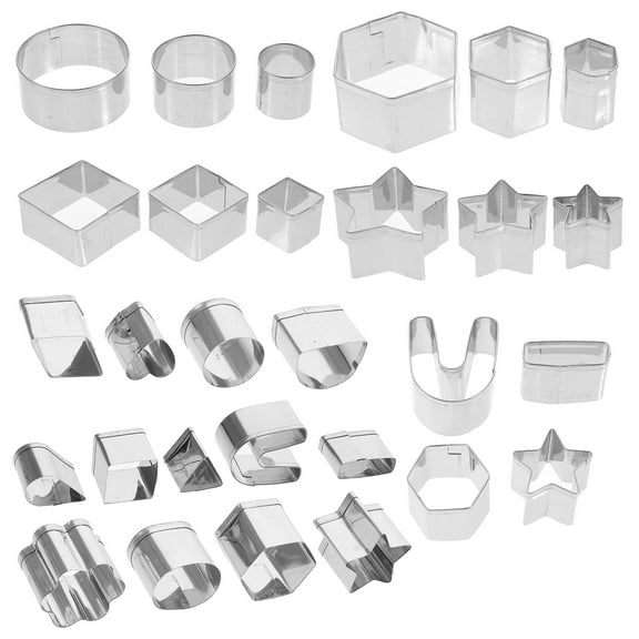 AURARMLET 33-Piece Stainless Steel Cookie Cutters Set for Baking, Festival and Holiday Cookie Molds, Design