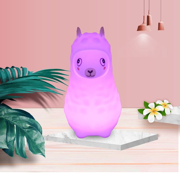 AURARMLET Alpaca LED Night Light White Desktop Lamp with Gentle Soft Glow for Home