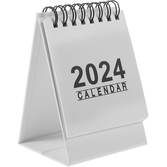 AURARMLET Daily Standing Desk Calendar with White Paper for Home and Office Use, 1 Set, Includes Organizer