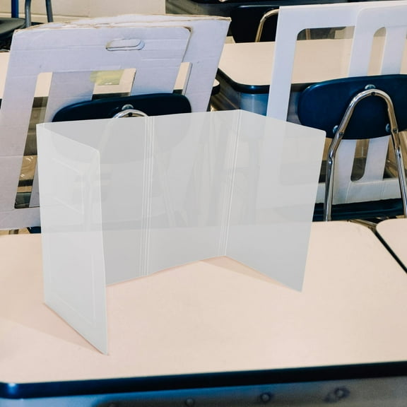 AURARMLET Desk Shield Divider Privacy Board for Students and Office, Easy Clean Plastic Protective Barrier