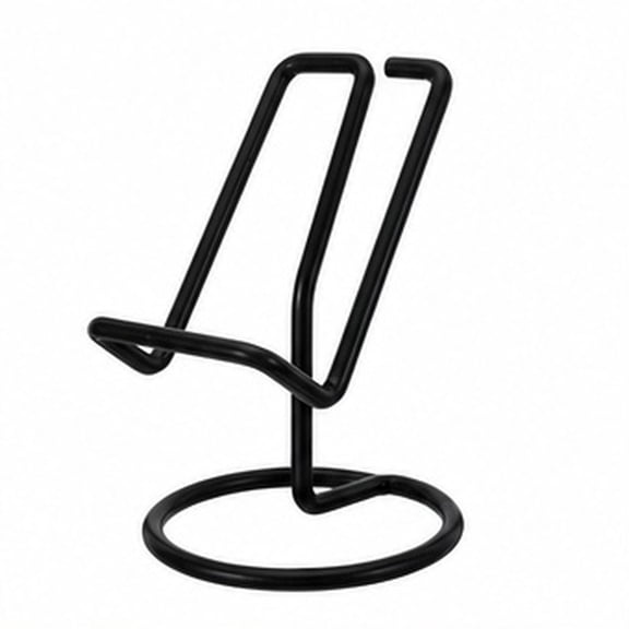 AURARMLET Black Metal Desktop Phone Stand Holder, Space Saving Cell Phone Dock for Home Desk, Office Meetings and Video Calls