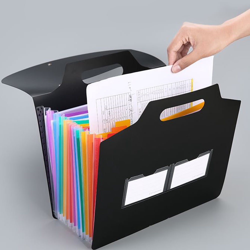 AURARMLET PP Accordion File Folder Black - Practical Document Organizer ...