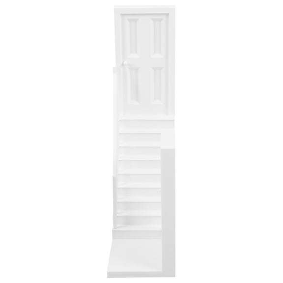 AURARMLET Dollhouse Stair Railing White Plastic with Door for Architectural Model and Sand Table Use